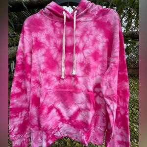 NWOT Cotton GAP hoodie S sweatshirt tie-die Barbie hot pink barbiecore
